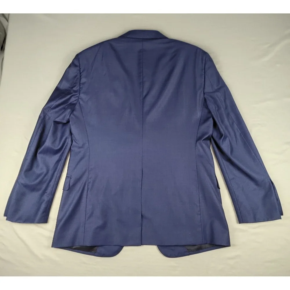 Daniel Cremieux Signature Loro Piana Super 170s Wool Silk 40R Blazer Italy Blue